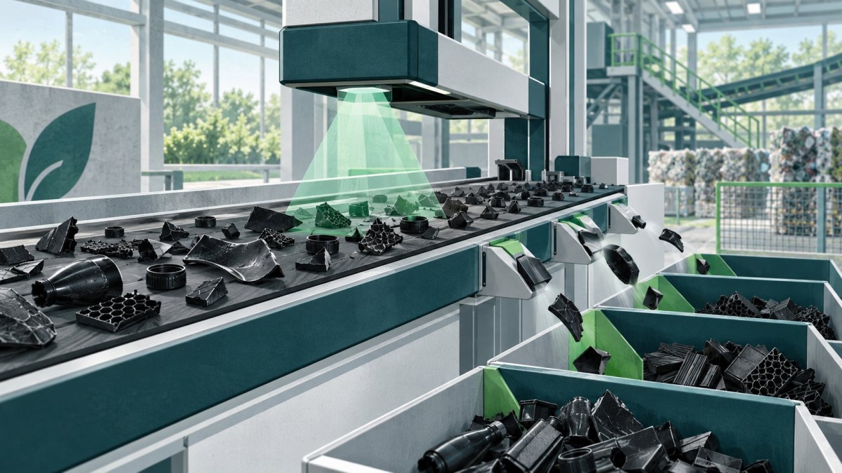 Plastiche nere: una nuova tecnologia prova a superare il punto cieco del sorting Plastiche nere: una nuova tecnologia prova a superare il punto cieco del sorting