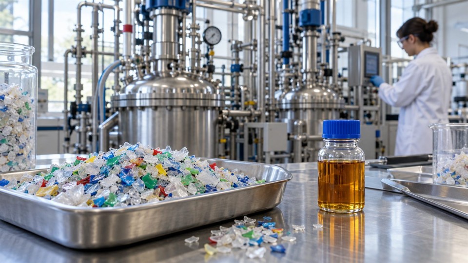 Mixed plastics, new raw materials: the University of Amsterdam's pilot reactor