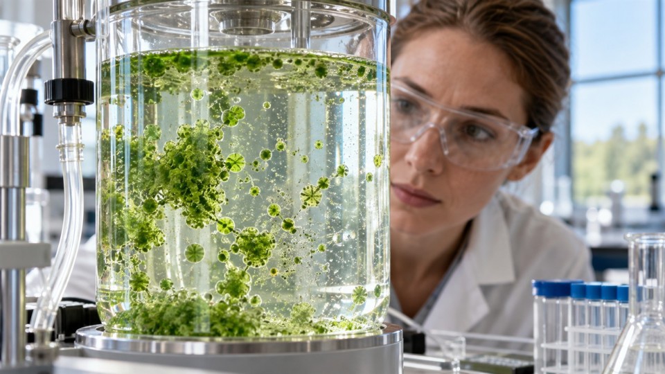 Engineered algae to capture microplastics in water
